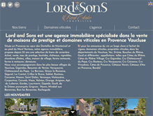 Tablet Screenshot of lord-and-sons.com